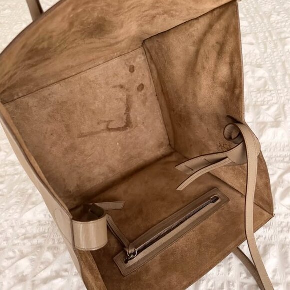 CELINE Grained Calfskin Medium Phantom Luggage Taupe - Picture 6 of 8